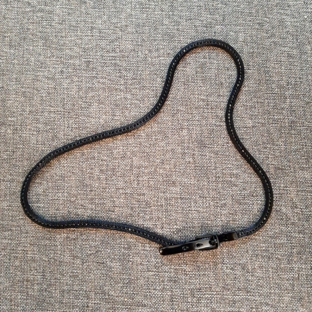 Fine Chain Belt in Black 38 inches